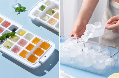 Ice Cube Tray With Storage Box Quick Demould Ice Cube Moulds Lazy Ice Maker For Cocktail Whiskey Bar Kithcen Tools Accessories