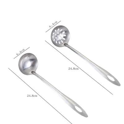 Hanging Stainless Steel Soup Spoon With Bare Body Handle Colander