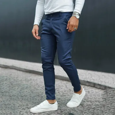 Mid-waist Gray Trousers Youth Solid Color