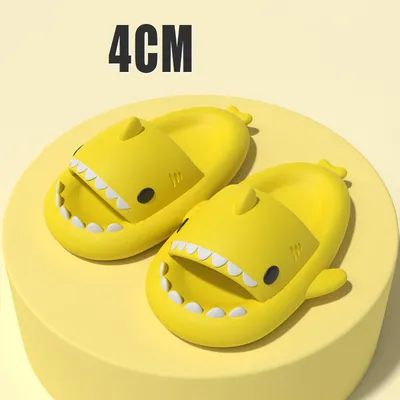 Cartoon Shark Slippers Funny Cutes Soft Slipper Indoor Outdoor  Shoes For Women Men Couples