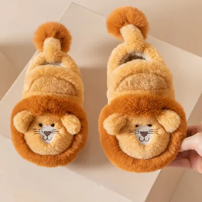 Children's Indoor Cotton Slippers Bag Heel Cotton Shoes