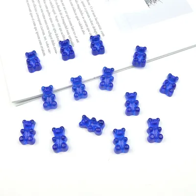 Jelly Transparent Bear Resin Accessories Creative Diy Earrings Necklace Material