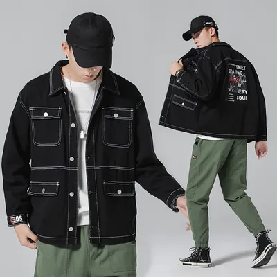 New Men's Casual Loose Denim Jacket