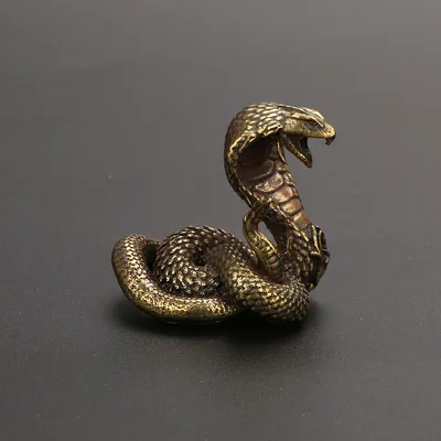 Pure Copper Zodiac Snake Tea Table Ornament