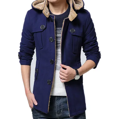 Medium length woolen coat