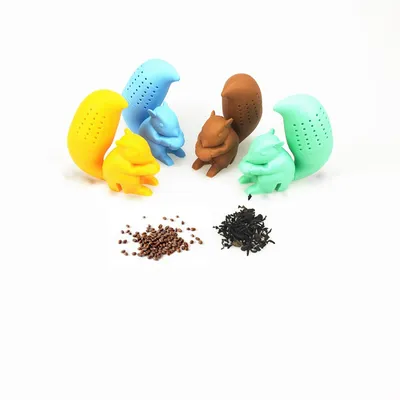 Home Supplies Food Silicone Squirrel Tea Drain