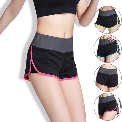 Fake two-piece sports fitness shorts