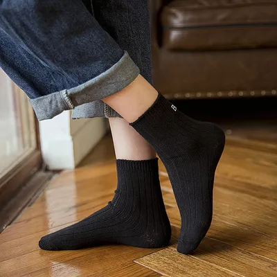 Women's socks with embroidery letters