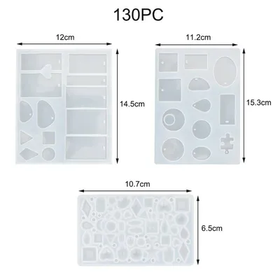 Silicone Earring Pendant Mold Necklace Jewelry Resin Mould Casting Craft Tool