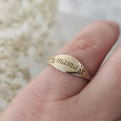 Weiwan Wish Best Seller In Europe And America New Simple Fashion Mama Letter Holiday Gift Ring
