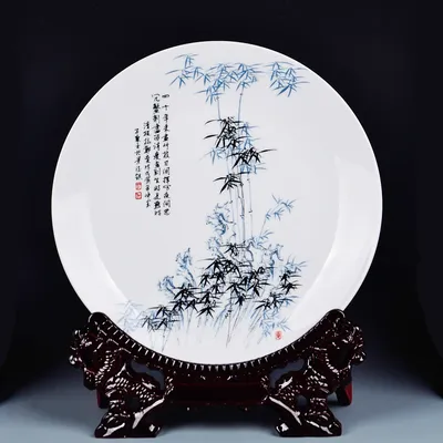Ceramic Decoration Hanging Plate Office Home Living Room Craft Ornaments