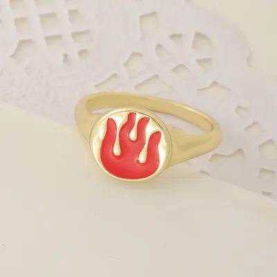 Simple Fashion Flame Personality Ring Women