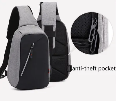 Multi-functional Men's Outdoor Chest Bag With Large Capacity