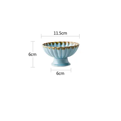 Creative Personality Japanese Retro Ceramic High-footed Bowl