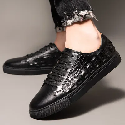 Casual Trend Skate Shoes Pattern Men's Low Trendy Shoes
