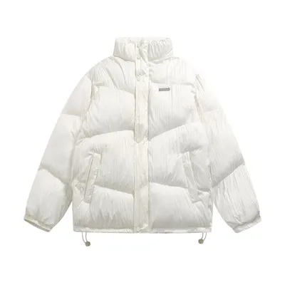 Thickened Cotton Padded Men's Plain Pleated Bread Jacket
