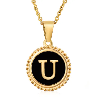 Fashion Stainless Steel Letter Necklace Female