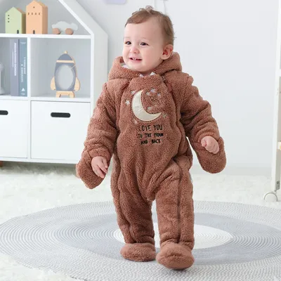 One Piece Baby Romper Winter Thickening Go Out