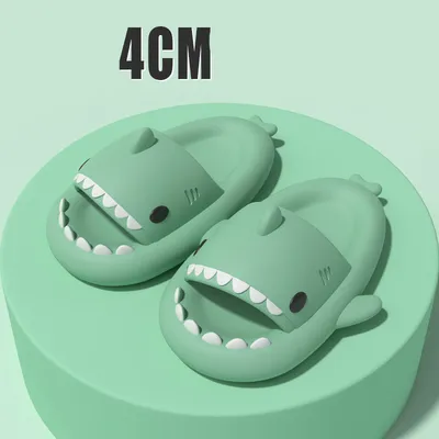 Cartoon Shark Slippers Funny Cutes Soft Slipper Indoor Outdoor  Shoes For Women Men Couples