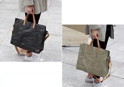 Stylish and eco-friendly paper handbags and checked bags