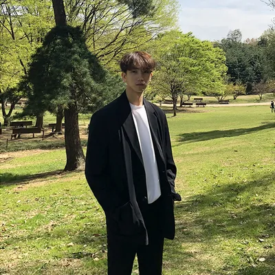 Blazer male Korean version of the trend of single West loose casual suit
