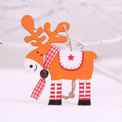 New Christmas Wooden Creative Pendant Decoration Supplies