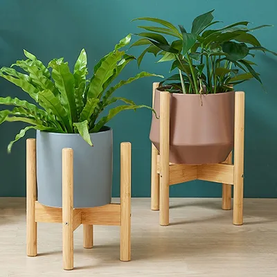 Large 35cm Indoor Plant Pot Stand Brown Tribal Cement 35cm Pot Holder Planter UK