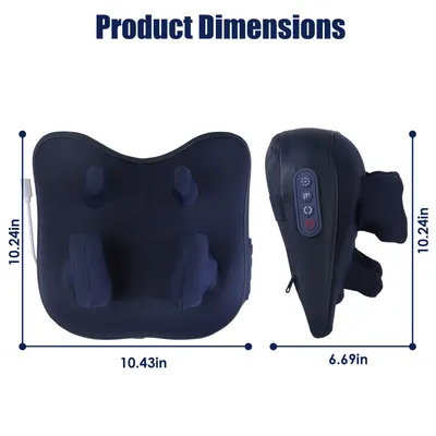 1 Set Cordless Neck Shoulder Massager With Soothing Heating 3 Intensity Levels 2 Heating Levels Electric 4D Shiatsu Deep Kneading Pillow For Back Traps Gifts For Family  Home Car
