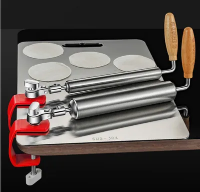 304 Stainless Steel Fixed Roller Type Rolling Pin Household Roller Face Stick
