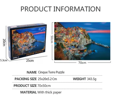 Five Places Puzzle, 1000 Pieces for Adults and Children