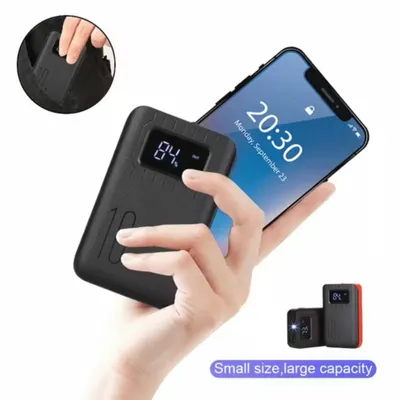 شاحن محمول سريع بسعة 9,000,000 مللي أمبير مع منفذي USB للهواتف المحمولة ومواد البناء