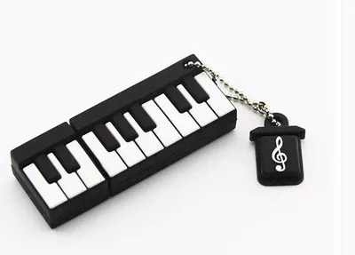 Cartoon Creative Violin PVC Guitar U Disk Fan