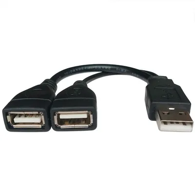 Mounted USB One Two Data Line Extension Cable Adapter Car