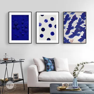Klein Blue Nordic Abstract Hanging Picture