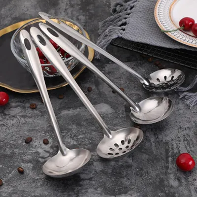 Hanging Stainless Steel Soup Spoon With Bare Body Handle Colander