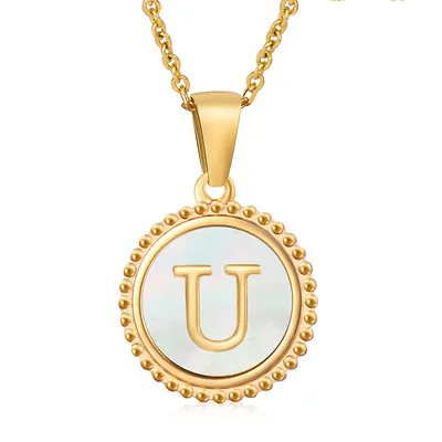 Fashion Stainless Steel Letter Necklace Female