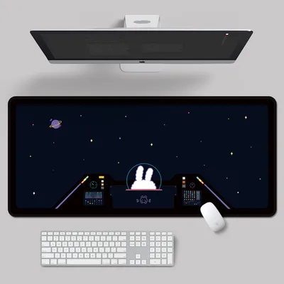 Creative Space Astronaut Bunny Printed Mouse Pad