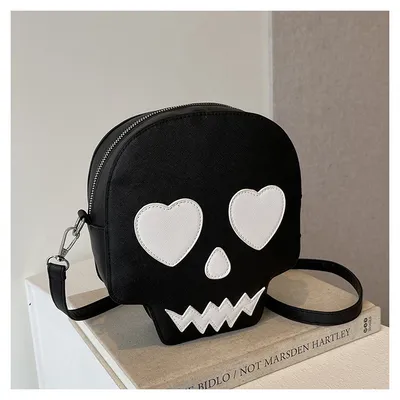 Cute Halloween Skull Small Shoulder Bags With Love Eyes Fashion Personality Crossbody Bag