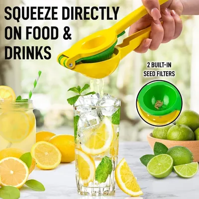 Heavy-Duty Metal Lemon Squeezer & Lime Juicer Manual Citrus Hand Press Fruit Extractor Kitchen