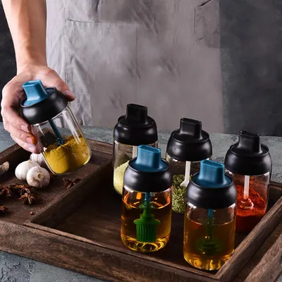 Oil Can Set Kitchen Pancake Oil Brush Household High Temperature Resistance