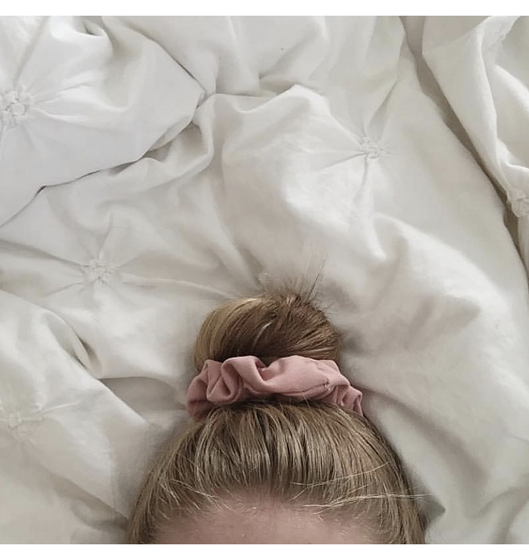 Simple satin retro large intestine loop hair rope