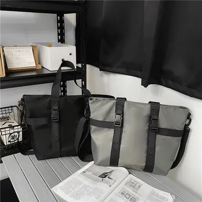 Ins Cool Handbags Large Capacity Waterproof Shoulder Bag Men And Women Fashion Business Travel