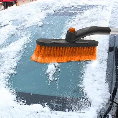 3 Color Options -- 1Pc 3 In 1 Windshield Ice Scraper Extendable Car Snow Removal Tool Telescoping Car Broom Snow Shovel Automobile Frost Removal