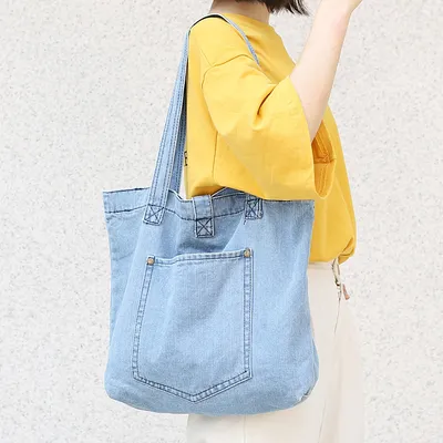 Denim handbag