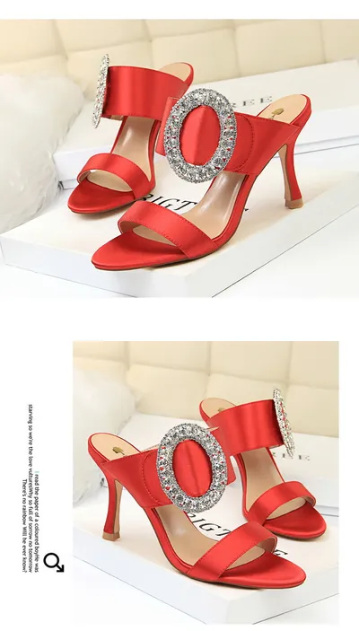 Female sandals and slippers with one word
