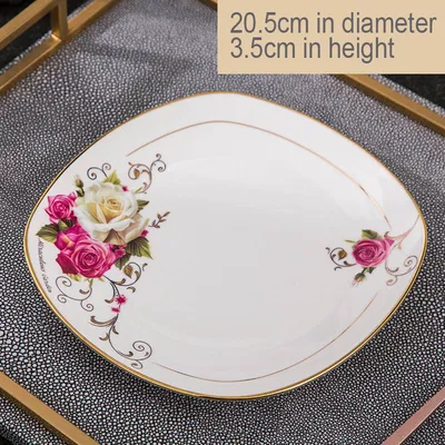 Bone China Phnom Penh Home Dishes Nordic Net Red Tableware