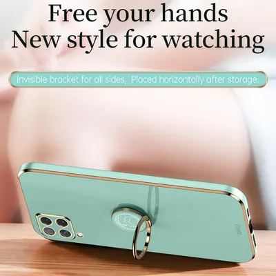 Electroplating Ring Bracket Shockproof Phone Case