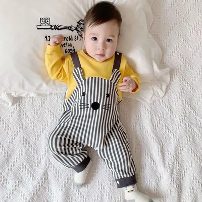 Cartoon Warm Cotton Baby Autumn Jumpsuit