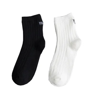 Women's socks with embroidery letters
