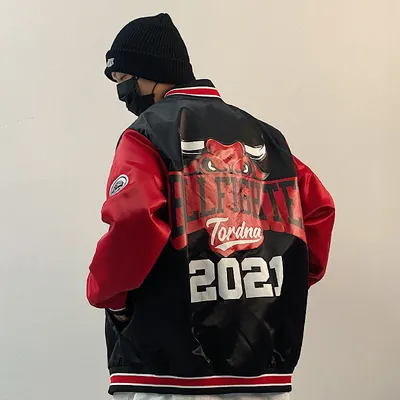 Casual Jacket Zipper Stand Collar Baseball Uniform Top